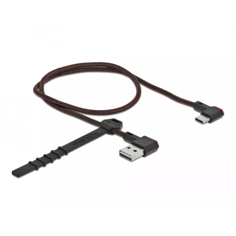 USB kabelis DeLOCK EASY-USB 2.0 Type-A vyriškas į Type-C vyrišką 0,5 m juodas