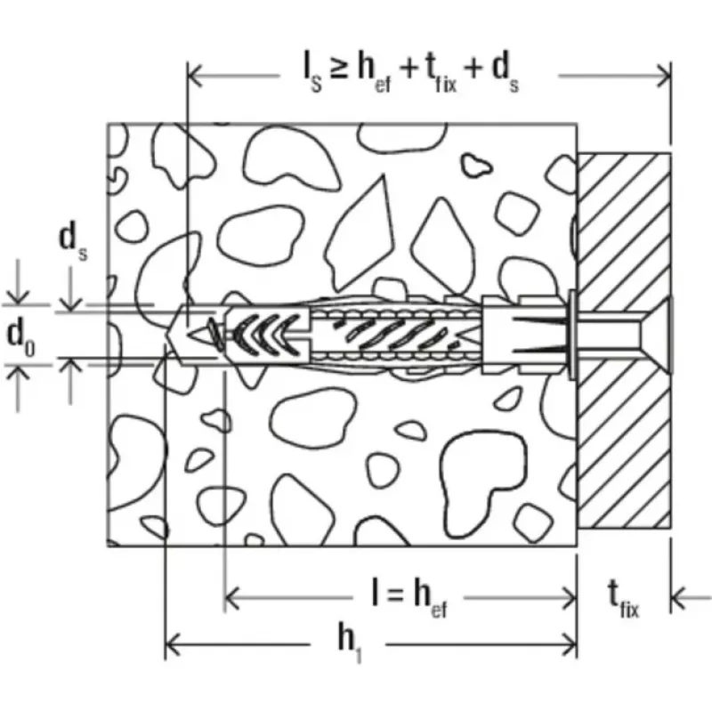 Fischer UX universalūs plastikiniai kaiščiai 6 mm x 50 mm, 100 vnt.