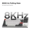Mechaninė 80% QWERTY klaviatūra Keychron Q3 Ultra 8K — belaidė ir laidinė, RGB foninis apšvietimas, juoda