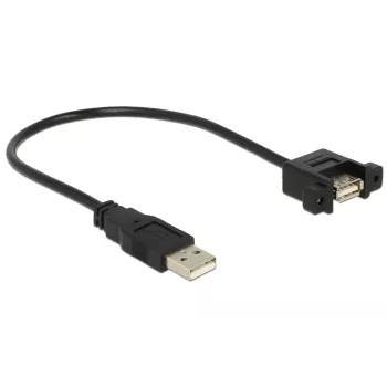 USB kabelis DeLOCK 85462 USB 2.0 0,25 m Juodas
