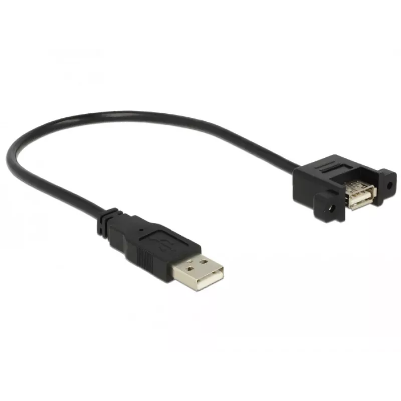 USB kabelis DeLOCK 85462 USB 2.0 0,25 m Juodas