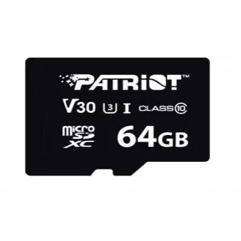 MicroSDXC atminties kortelė PATRIOT VX Series 64 GB UHS-I U3 V30 Class 10 90/80 MB/s atspari vandeniui su rašymo apsauga