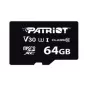 MicroSDXC atminties kortelė PATRIOT VX Series 64 GB UHS-I U3 V30 Class 10 90/80 MB/s atspari vandeniui su rašymo apsauga