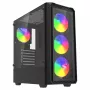 PC korpusas SAVIO Noctis Glass RGB – juodas, ATX/Micro-ATX, 210×410×450 mm, 3×120 mm priekiniai ventiliatoriai