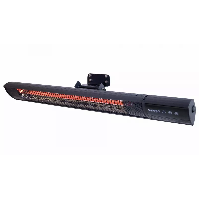 Infraraudonasis šildytuvas SUNRED RD-DARK-25, 2500 W, montuojamas ant sienos, IP55, juodas