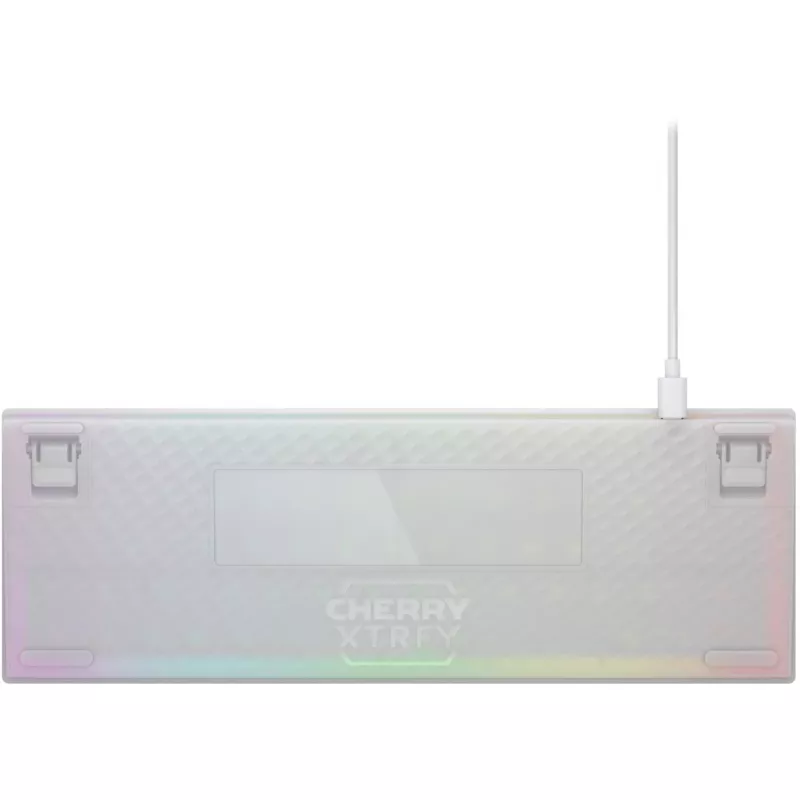 CHERRY K5V2 kompaktiška žaidimų klaviatūra, 67 klavišų, RGB LED, balta