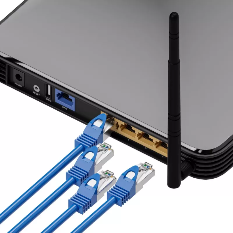 Tinklinis kabelis Extralink LAN Patchcord Kat.6A RJ-45 Cat6a 5m mėlynas