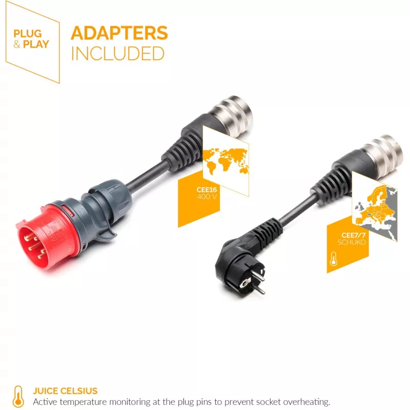 Juice Technology JUICE BOOSTER 3 air Country EU Basic Set (antracito/juoda, 1,4 - 11 kW, 3,1 m laidas)