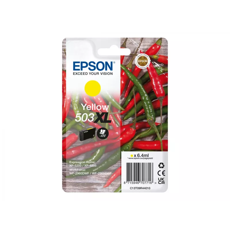 Originalus Epson 503XL geltonas kasetė, didelės talpos (XL), 6,4 ml, vienetinis pakavimas
