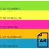 Spalvotas neoninis popierius Double A, 75g, A4, 100 lapų, Rainbow 4, 5 neoninių spalvų