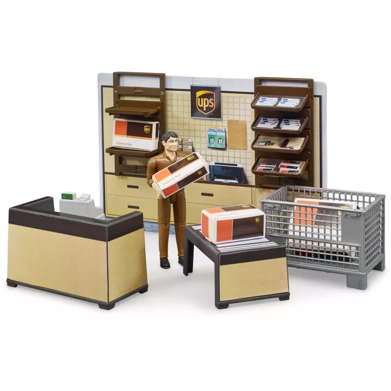 Bruder Set UPS Logistics Center – plastikinis logistikos centro rinkinys