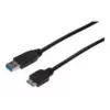 ASSMANN SuperSpeed USB 3.0 laidas, USB A kištukas Micro USB B kištukas, Cu AWG 28, 2x ekranuotas, ilgis 1,0 m (AK-300116-010-S)