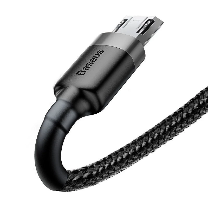 Baseus Cafule 2.4A 1m Micro USB laidas (pilkas/juodas)