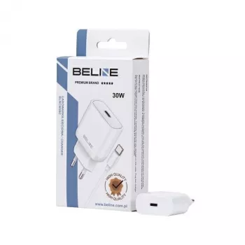 Beline Beli02177 30W USB-C PD įkroviklis baltas su USB-C laidu