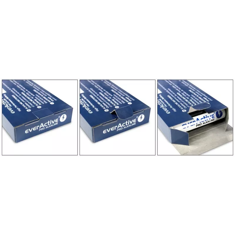 Vienkartinė šarminė baterija everActive LR0310PAK AAA 1.5V 1250mAh pakuotė po 10 vnt.