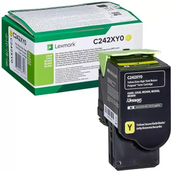 Tonero kasetė Lexmark C242XY0 3000 puslapių Geltona