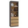 Biuro spintelė knygoms top e shop RS-60 ANT/ART KPL — 3 lentynos, medžio drožlių plokštė, 600×350×1800 mm