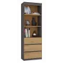 Biuro spintelė knygoms top e shop RS-60 ANT/ART KPL — 3 lentynos, medžio drožlių plokštė, 600×350×1800 mm