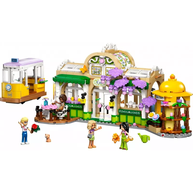 LEGO FRIENDS 42671 Augalų kavinė ir gėlių parduotuvė – konstruktorius su kavinės ir gėlių parduotuvės funkcijomis