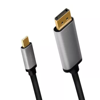 LogiLink CUA0100 Kabelis USB 3.2 Gen1 Type-C į DisplayPort 1,8 m juoda/pilka
