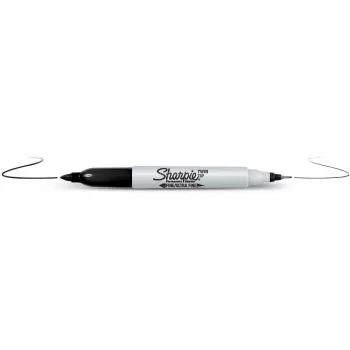 Permanentinis markeris Sharpie Twin Tip Fine tip juodas 12 vnt.