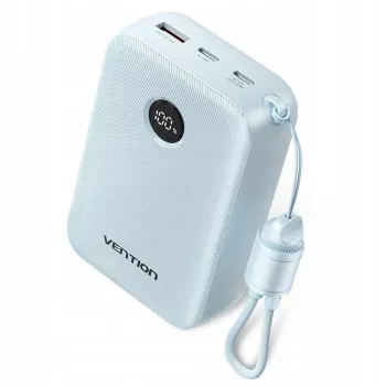 Powerbank Vention FKBL0-C 20000 mAh, 2x USB-C + 1x USB-A, mėlyna