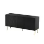 Spintelė komoda cama meble JUNGLE 1520×405×745 mm matinė juoda su auksinėmis kojelėmis, medžio drožlių plokštė