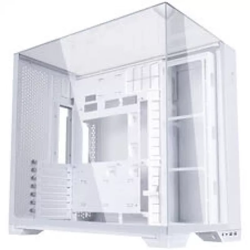 Lian Li O11 Vision Compact - Baltas + 3x UNI FAN SL-INF 120 ARGB Reverse Blade Ventiliatorius - 120mm + HydroShift II LCD-S 360TL AiO-Skysčio aušinimas, 360mm