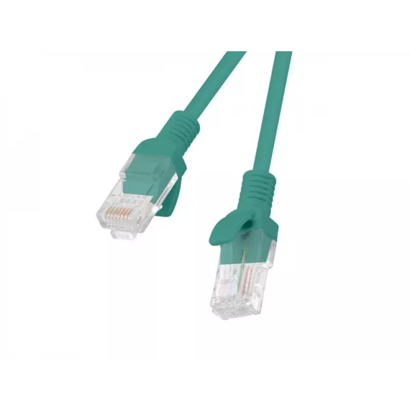 Pataisos laidas CAT.6 UTP LANBERG PCU6-20CC-0025-G — 0,25 m, RJ-45 kištukas-kištukas, CCA, 250 MHz, žalias, 10 vnt.