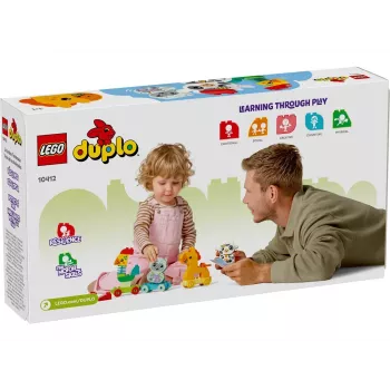 Konstruktorius LEGO DUPLO Gyvūnų traukinukas 10412 — 19 dalių, nuo 1,5 metų