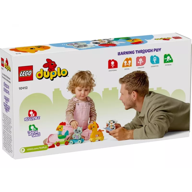 Konstruktorius LEGO DUPLO Gyvūnų traukinukas 10412 — 19 dalių, nuo 1,5 metų