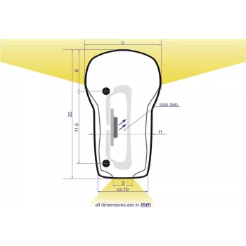 LED Neon Flex 230V plonas EUROLITE 100 cm neutrali balta