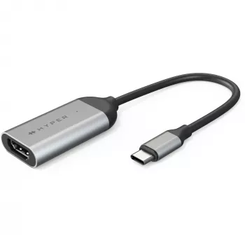 HYPER HD-H8K USB Type-C į HDMI adapteris, 8K 60Hz, nerūdijantis plienas