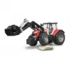 Žaislinis traktorius BRUDER Massey Ferguson 7624 su priekiniu krautuvu, raudonas, nuo 3 metų
