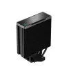 Oro aušintuvas DeepCool AK400 ZERO DARK PLUS — 120 mm FDB ventiliatorius, 4 šilumos vamzdeliai 6 mm, LGA 1700/AM4/AM5, aukštis 155 mm, juodas