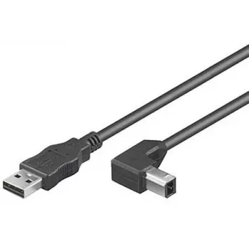MicroConnect USBAB3ANGLED USB 2.0 laidas 3 m USB A USB B juodas