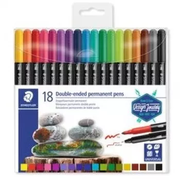 Nuolatinis markeris Staedtler 3187 įvairiaspalvis 18 vnt.