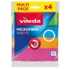Mikropluošto valymo šluostė VILEDA 4 vnt., oranžinė, 380×360 mm, Poliesteris 80% / Poliamidas 20%, skalbiama mašinoje