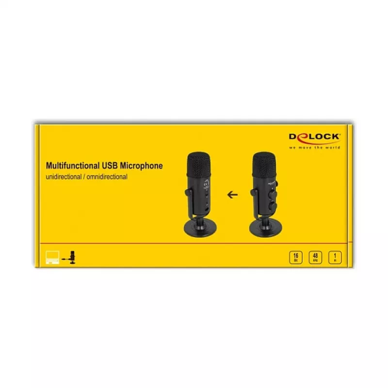Mikrofonas DeLOCK 66822 USB kondensatorinis
