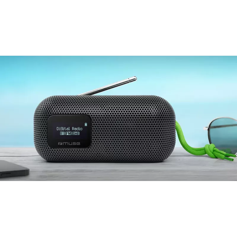 Muse M-750 FBT nešiojamas garsiakalbis su FM radiju | 10 W | Atsparus vandeniui | Bluetooth | Juodas