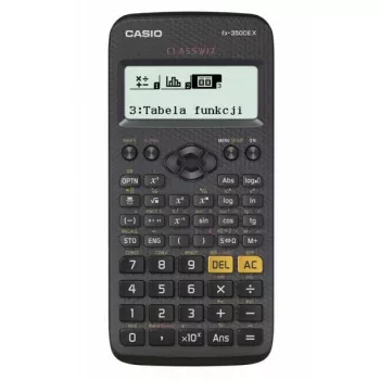 Mokslinis skaičiuotuvas CASIO FX-350CE X – 379 funkcijų, 16 skaitmenų LCD, maitinamas baterija (AAA), juodas, kišeninis