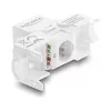 Delock 90799 Keystone modulis RJ45 į LSA Cat.6 UTP, be įrankių, su apsauginiu dangteliu, baltas/juodas