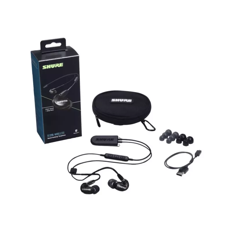 Ausinės Shure SE215, juodos