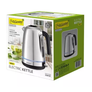 Maestro MR-050 Elektrinis virdulys su apšvietimu, sidabrinis 1.7 L