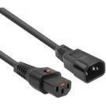 ACT maitinimo laidas su fiksavimu C13 IEC Lock C14 juodas 3 m PC1022 230V 10A