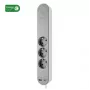 Prailginimo lizdas Hombli HBPO-0108 — 3× E tipo kištukiniai lizdai, 230 V, 16 A, vidaus, baltas/pilkas