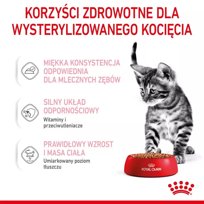 Šlapias kačių ėdalas Royal Canin Sterilised Gravy, 12 x 85 g pakeliai – vištiena, sterilizuotiems kačiukams, 11% baltymų, 80,5% drėgmės