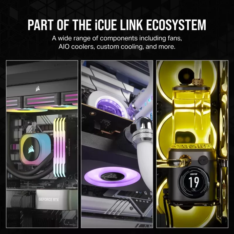Ventiliatorius Corsair iCUE LINK RX140 RGB 14 cm Baltas 300-1700 RPM