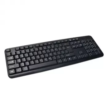 Pilno dydžio laidas klaviatūra VAKOSS TK-103PK – USB, 104 klavišai, skaičių blokas, juoda, 1,4 m laidas