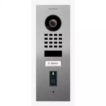 DoorBird IP vaizdo durų skambutis D1101FV pirštų atspaudų skaitytuvu, nerūdijantis plienas V2A